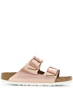 Women Birkenstock Arizona Metallic Strap Sandals