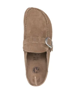 Women Birkenstock Buckle-fastened Suede Mules -Shoe Paradise Shop 18489972 39784019 1000