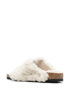 Women Birkenstock Buckle-fastening Shearling Slides -Shoe Paradise Shop 19132288 41875772 1000