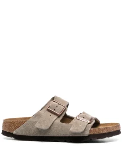 Women Birkenstock Buckle-fastening Suede Slides