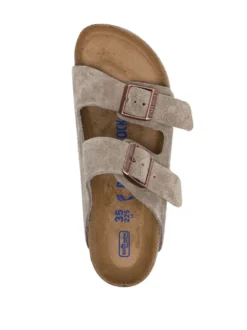 Women Birkenstock Buckle-fastening Suede Slides -Shoe Paradise Shop 19346266 44663327 1000