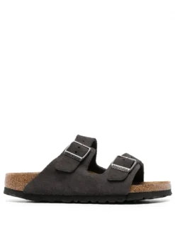 Women Birkenstock Arizona Leather Buckle-detail Sandals