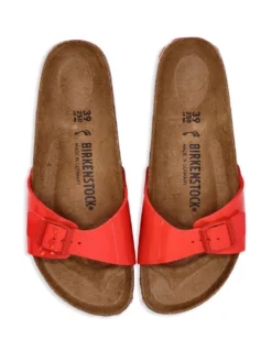 Women Birkenstock Madrid Birko-Flor Patent Sandals -Shoe Paradise Shop 19870669 44650829 1000