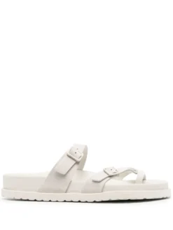 Men Birkenstock Buckle-detailing Leather Slides