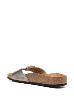 Women Birkenstock Madrid Metallic-effect Leather Sandals -Shoe Paradise Shop 20041132 45093524 1000