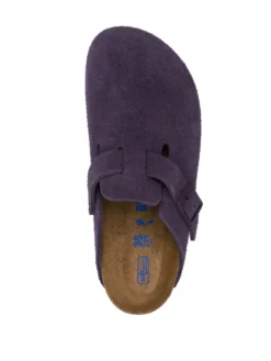 Women Birkenstock Boston Logo-debossed Suede Slides -Shoe Paradise Shop 20319761 50361450 1000