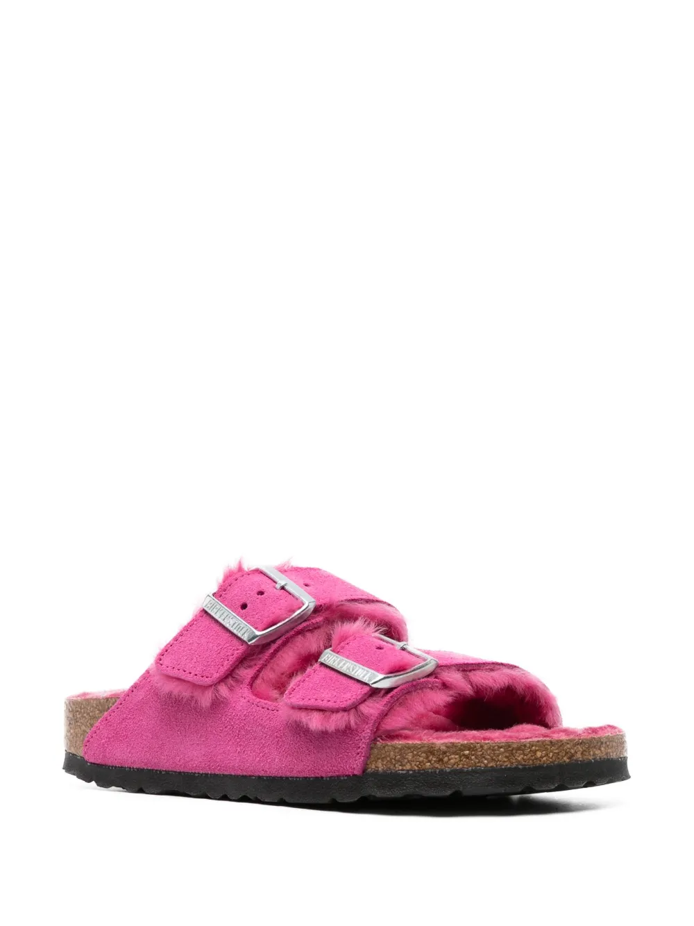 Women Birkenstock Arizona Shearling Suede Sandals 2 Women Birkenstock Arizona Shearling Suede Sandals - Image 2