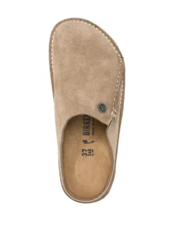 Women Birkenstock Zermatt Logo-debossed Suede Slippers -Shoe Paradise Shop 20320418 50376891 1000