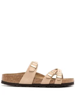 Women Birkenstock Franca Stud-detailed Leather Sandals