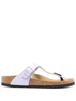 Women Birkenstock Gizeh Birko Leather Slides
